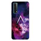 For Huawei P Smart 2021 Shockproof Painted Transparent TPU Protective Case(Triangle Starry Sky) - 1