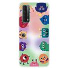 For Huawei P Smart 2021 Shockproof Painted Transparent TPU Protective Case(Fluorescent Monster) - 1