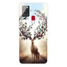For Samsung Galaxy A21s Shockproof Painted Transparent TPU Protective Case(Dream Deer) - 1
