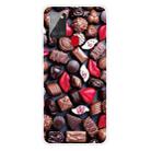 For Samsung Galaxy A21s Shockproof Painted Transparent TPU Protective Case(Love Chocolate) - 1