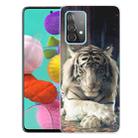 For Samsung Galaxy A32 5G Shockproof Painted Transparent TPU Protective Case(White Tiger) - 1