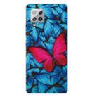 For Samsung Galaxy A42 5G Shockproof Painted Transparent TPU Protective Case(Big Red Butterfly) - 1