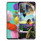 For Samsung Galaxy A52 5G / 4G Shockproof Painted Transparent TPU Protective Case(Balloon Peacock) - 1