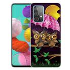 For Samsung Galaxy A52 5G / 4G Shockproof Painted Transparent TPU Protective Case(Umbrella Owl) - 1