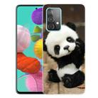 For Samsung Galaxy A52 5G / 4G Shockproof Painted Transparent TPU Protective Case(Say Hello Panda) - 1
