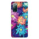 For Samsung Galaxy S20 FE Shockproof Painted Transparent TPU Protective Case(Color Chrysanthemum) - 1