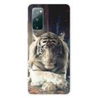 For Samsung Galaxy S20 FE Shockproof Painted Transparent TPU Protective Case(White Tiger) - 1