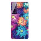 For Samsung Galaxy S21 5G Shockproof Painted Transparent TPU Protective Case(Color Chrysanthemum) - 1