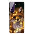For Samsung Galaxy S21+ 5G Shockproof Painted Transparent TPU Protective Case(Bulb Fox) - 1