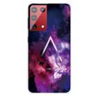 For Samsung Galaxy S21 Ultra 5G Shockproof Painted Transparent TPU Protective Case(Triangle Starry Sky) - 1