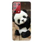 For Samsung Galaxy S21 Ultra 5G Shockproof Painted Transparent TPU Protective Case(Say Hello Panda) - 1