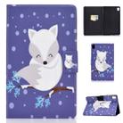 For Huawei MediaPad M6 8.4 Colored Drawing Electric Pressed Horizontal Flip Leather Case, with Holder & Card Slots(White Fox) - 1