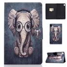 For Huawei MediaPad M6 10.8 Colored Drawing Electric Pressed Horizontal Flip Leather Case, with Holder & Card Slots(Elephant) - 1