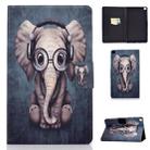 For Galaxy Tab A 8.0 2019 / T290 Colored Drawing Electric Pressed Horizontal Flip Leather Case, with Holder & Card Slots(Elephant) - 1