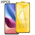 For Xiaomi Redmi K40 Pro 25 PCS 9D Full Glue Full Screen Tempered Glass Film - 1