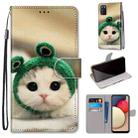 For Samsung Galaxy A02s / M02s Coloured Drawing Cross Texture Horizontal Flip PU Leather Case with Holder & Card Slots & Wallet & Lanyard(Frog Kitten) - 1