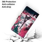 For Huawei Mate 40 Pro Coloured Drawing Cross Texture Horizontal Flip PU Leather Case with Holder & Card Slots & Wallet & Lanyard(Pink Flower Tower Bridge) - 5