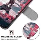 For Huawei Mate 40 Pro Coloured Drawing Cross Texture Horizontal Flip PU Leather Case with Holder & Card Slots & Wallet & Lanyard(Pink Flower Tower Bridge) - 9