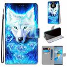 For Huawei Mate 40 Pro Coloured Drawing Cross Texture Horizontal Flip PU Leather Case with Holder & Card Slots & Wallet & Lanyard(Dick Rose Wolf) - 1