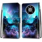 For Huawei Mate 40 Pro Coloured Drawing Cross Texture Horizontal Flip PU Leather Case with Holder & Card Slots & Wallet & Lanyard(Colorful Clouds) - 2