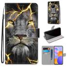 For Huawei Y9a Coloured Drawing Cross Texture Horizontal Flip PU Leather Case with Holder & Card Slots & Wallet & Lanyard(Fission Lion) - 1