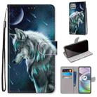 For Motorola Moto G 5G Coloured Drawing Cross Texture Horizontal Flip PU Leather Case with Holder & Card Slots & Wallet & Lanyard(Pensive Wolf) - 1