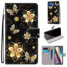 For Motorola Moto G 5G Plus Coloured Drawing Cross Texture Horizontal Flip PU Leather Case with Holder & Card Slots & Wallet & Lanyard(Gold Diamond Butterfly) - 1