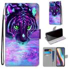 For Motorola Moto G 5G Plus Coloured Drawing Cross Texture Horizontal Flip PU Leather Case with Holder & Card Slots & Wallet & Lanyard(Tiger Drinking Water) - 1