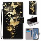 For OPPO A52 / A92 / A72 Coloured Drawing Cross Texture Horizontal Flip PU Leather Case with Holder & Card Slots & Wallet & Lanyard(Golden Butterfly Group) - 1