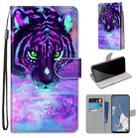 For OPPO A52 / A92 / A72 Coloured Drawing Cross Texture Horizontal Flip PU Leather Case with Holder & Card Slots & Wallet & Lanyard(Tiger Drinking Water) - 1