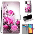 For Alcatel 1S 2021 / 3L 2021 Coloured Drawing Cross Texture Horizontal Flip PU Leather Case with Holder & Card Slots & Wallet & Lanyard(Wild Rose) - 1