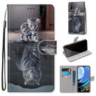 For Xiaomi Redmi Note 9 4G / 9 Power Coloured Drawing Cross Texture Horizontal Flip PU Leather Case with Holder & Card Slots & Wallet & Lanyard(Cat Becomes Tiger) - 1