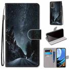 For Xiaomi Redmi Note 9 4G / 9 Power Coloured Drawing Cross Texture Horizontal Flip PU Leather Case with Holder & Card Slots & Wallet & Lanyard(Mountain Road Starry Sky) - 1