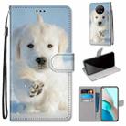 For Xiaomi Redmi Note 9T / Note 9 5G Coloured Drawing Cross Texture Horizontal Flip PU Leather Case with Holder & Card Slots & Wallet & Lanyard(Snow Puppy) - 1