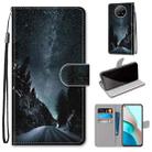 For Xiaomi Redmi Note 9T / Note 9 5G Coloured Drawing Cross Texture Horizontal Flip PU Leather Case with Holder & Card Slots & Wallet & Lanyard(Mountain Road Starry Sky) - 1