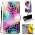 For Xiaomi Poco X3 NFC Coloured Drawing Cross Texture Horizontal Flip PU Leather Case with Holder & Card Slots & Wallet & Lanyard(Translucent Glass) - 1