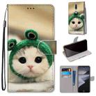 For Nokia 2.4 Coloured Drawing Cross Texture Horizontal Flip PU Leather Case with Holder & Card Slots & Wallet & Lanyard(Frog Kitten) - 1