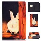 For Galaxy Tab A 8.0 2019 / T290 Colored Drawing Electric Pressed Horizontal Flip Leather Case, with Holder & Card Slots(Small Rabbit) - 1