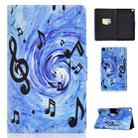 For Galaxy Tab A 8.0 2019 / T290 Colored Drawing Electric Pressed Horizontal Flip Leather Case, with Holder & Card Slots(Sheet Music) - 1