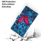 For LG Stylo 7 5G Coloured Drawing Cross Texture Horizontal Flip PU Leather Case with Holder & Card Slots & Wallet & Lanyard(Blue Red Butterfly) - 5
