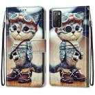 For Alcatel 1S (2021) Coloured Drawing Cross Texture Horizontal Flip PU Leather Case with Holder & Card Slots & Wallet & Lanyard(Leather Shoes Cat) - 2
