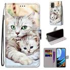 For Xiaomi Redmi 9 Power / Note 9 4G Coloured Drawing Cross Texture Horizontal Flip PU Leather Case with Holder & Card Slots & Wallet & Lanyard(Big Cat Holding Kitten) - 1
