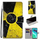 For Motorola Moto G8 Coloured Drawing Cross Texture Horizontal Flip PU Leather Case with Holder & Card Slots & Wallet & Lanyard(Yellow Black Logo) - 1