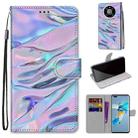 For Huawei Mate 40 Pro Coloured Drawing Cross Texture Horizontal Flip PU Leather Case with Holder & Card Slots & Wallet & Lanyard(Fluorescent Water Texture) - 1