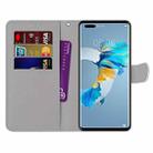 For Huawei Mate 40 Pro Coloured Drawing Cross Texture Horizontal Flip PU Leather Case with Holder & Card Slots & Wallet & Lanyard(Colorful Cakes) - 3