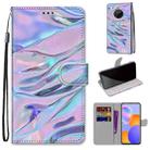 For Huawei Y9a Coloured Drawing Cross Texture Horizontal Flip PU Leather Case with Holder & Card Slots & Wallet & Lanyard(Fluorescent Water Texture) - 1