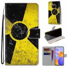 For Huawei Y9a Coloured Drawing Cross Texture Horizontal Flip PU Leather Case with Holder & Card Slots & Wallet & Lanyard(Yellow Black Logo) - 1