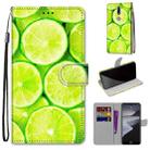 For Nokia 2.4 Coloured Drawing Cross Texture Horizontal Flip PU Leather Case with Holder & Card Slots & Wallet & Lanyard(Green Lemon) - 1