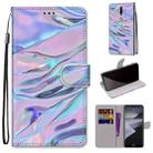 For Nokia 2.4 Coloured Drawing Cross Texture Horizontal Flip PU Leather Case with Holder & Card Slots & Wallet & Lanyard(Fluorescent Water Texture) - 1