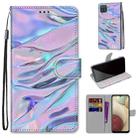 For Samsung Galaxy A12 / M12 Coloured Drawing Cross Texture Horizontal Flip PU Leather Case with Holder & Card Slots & Wallet & Lanyard(Fluorescent Water Texture) - 1